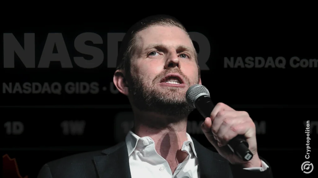 Eric Trump says crypto could be the lifeline for the U.S. dollar Eric Trump says crypto could be the lifeline for the U.S. dollar