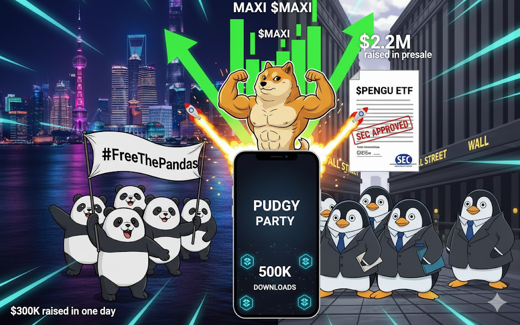 Maxi Doge Raises $2.2M as Viral Meme Coin Pudgy Pandas Raises $300K in a Day Viral Meme Coin Pudgy Pandas Sparks Maxi Doge Presale to Soar Beyond $2M