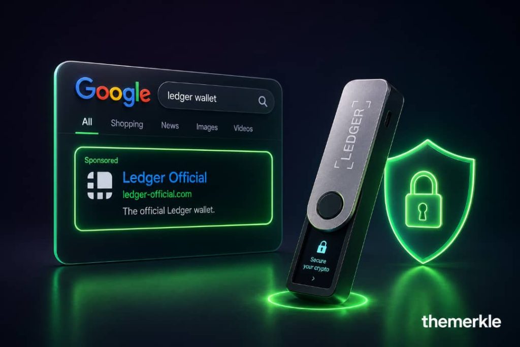 A Google-Approved Phishing Scam Is Targeting Ledger Wallet Users, Here’s How To Stay Safe The Merkle logo