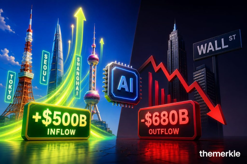 Asia Adds $500 Billion in a Single Session as Wall Street’s AI Takes a $680 Billion Gut Punch The Merkle logo